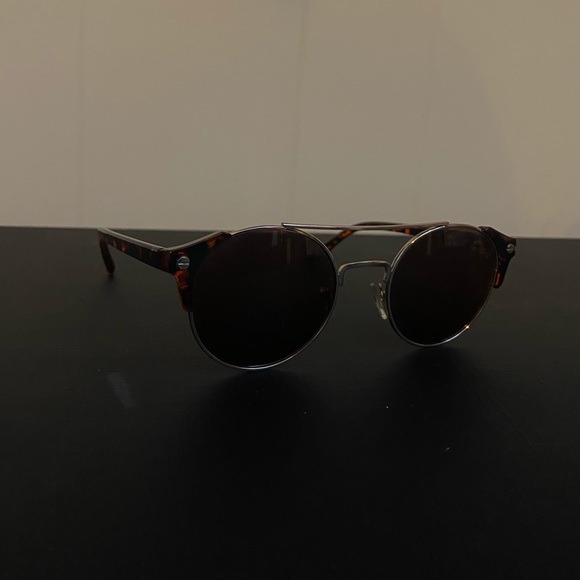 Round leopard brown sunglasses - Picture 1 of 4